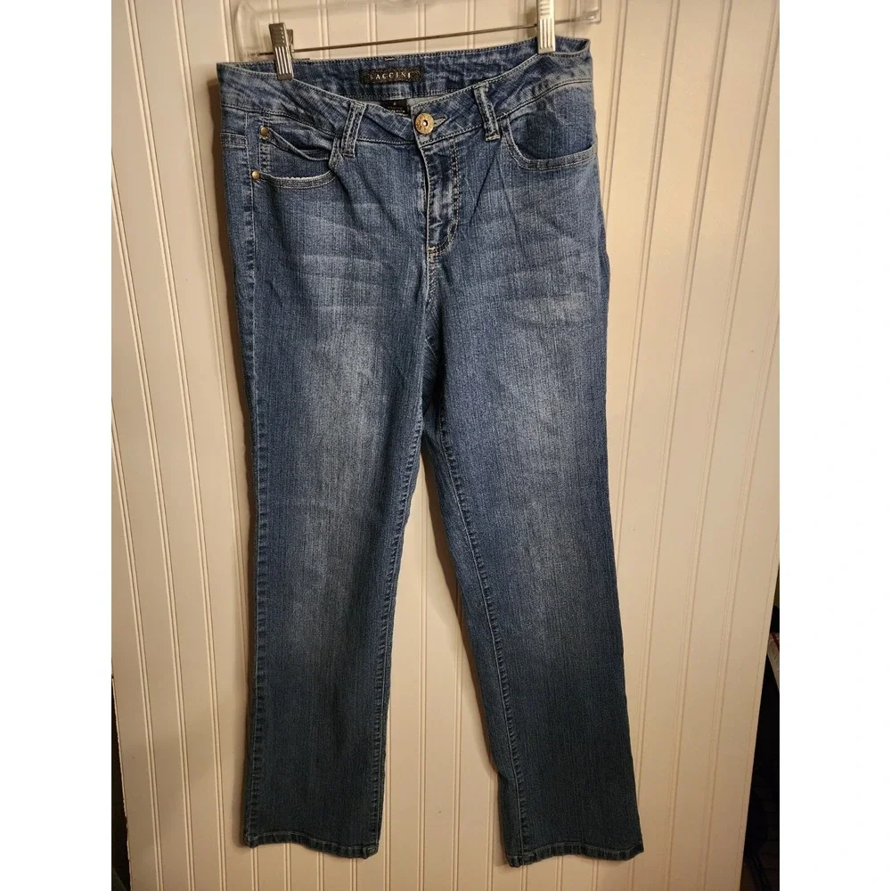 BACCINI Jeans Embellished Pockets Women's Size‎ 8 Jeans Blue